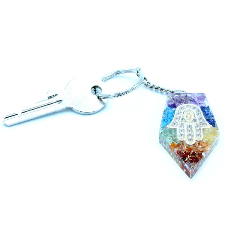 Llavero de Orgonita Chakra Hamsa