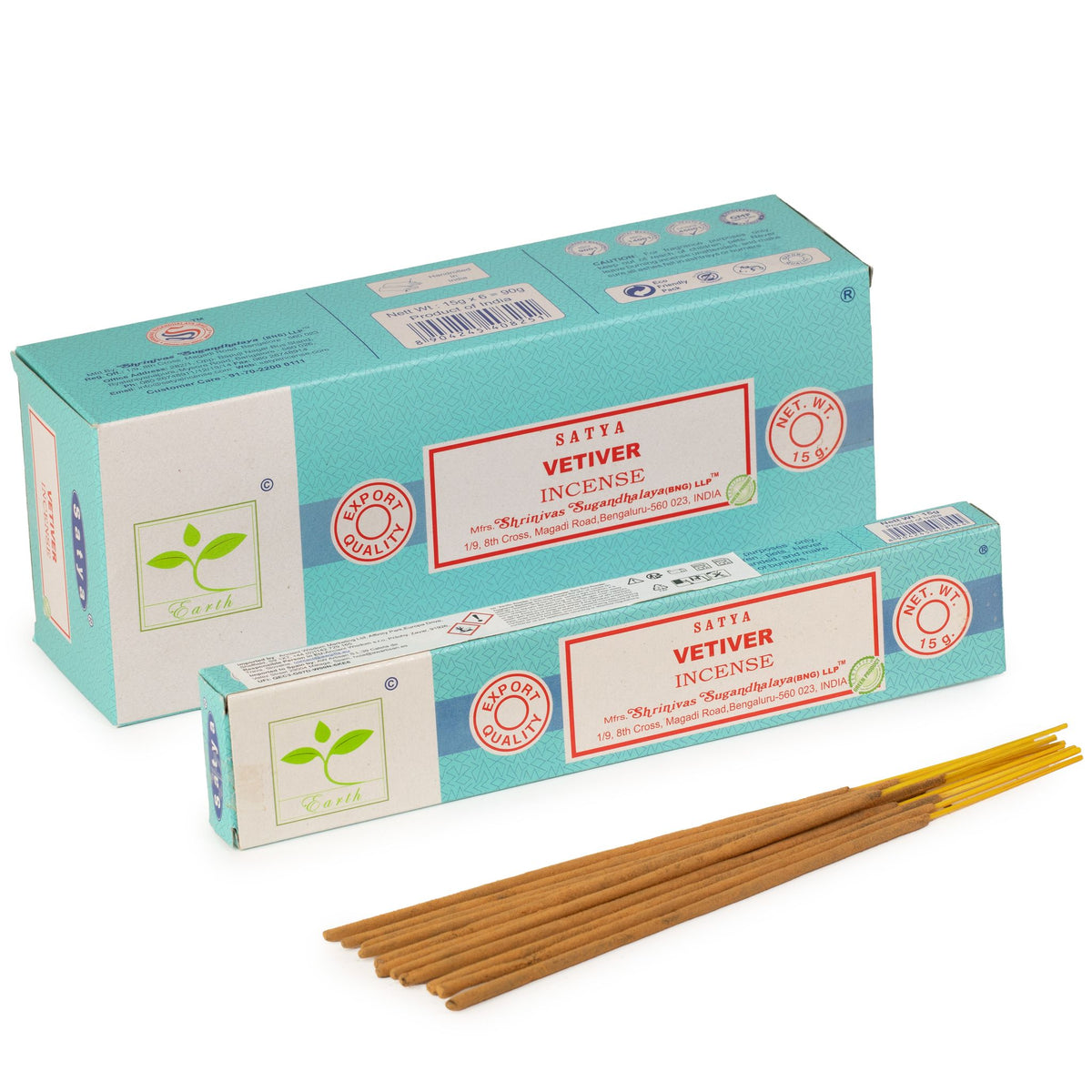 Incienso Satya Vetiver – Varillas, 15 g