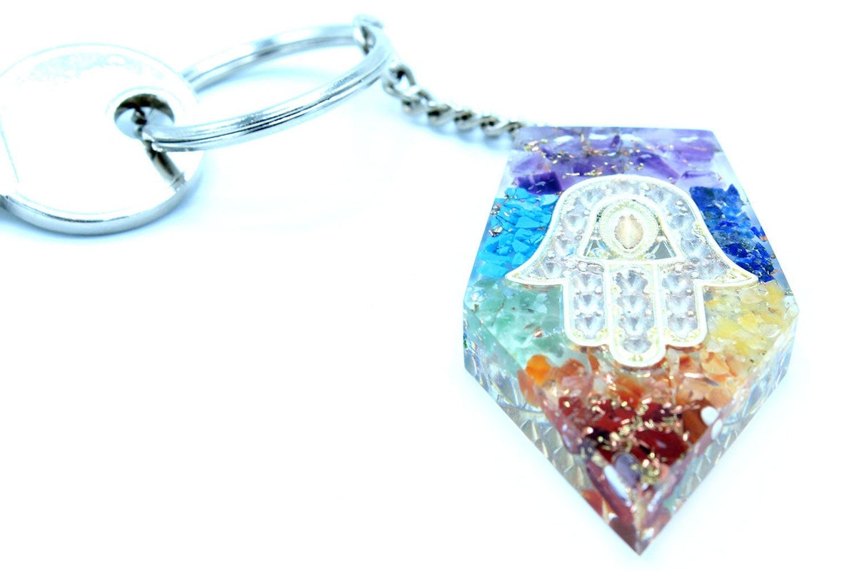 Llavero de Orgonita Chakra Hamsa