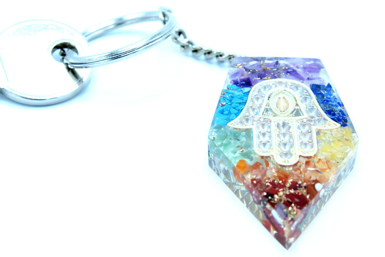 Llavero de Orgonita Chakra Hamsa