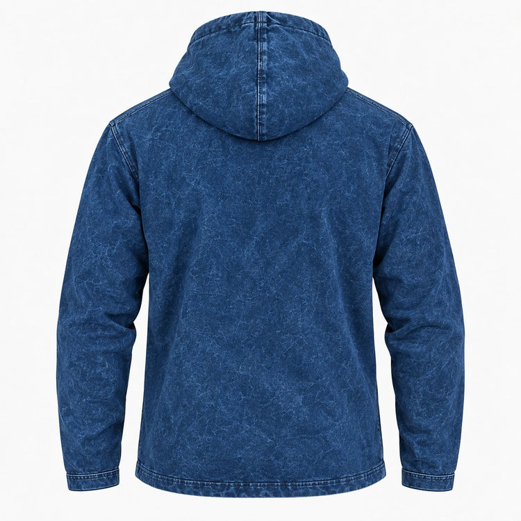 Sudadera con capucha azul Brújula de la vida – Talla M