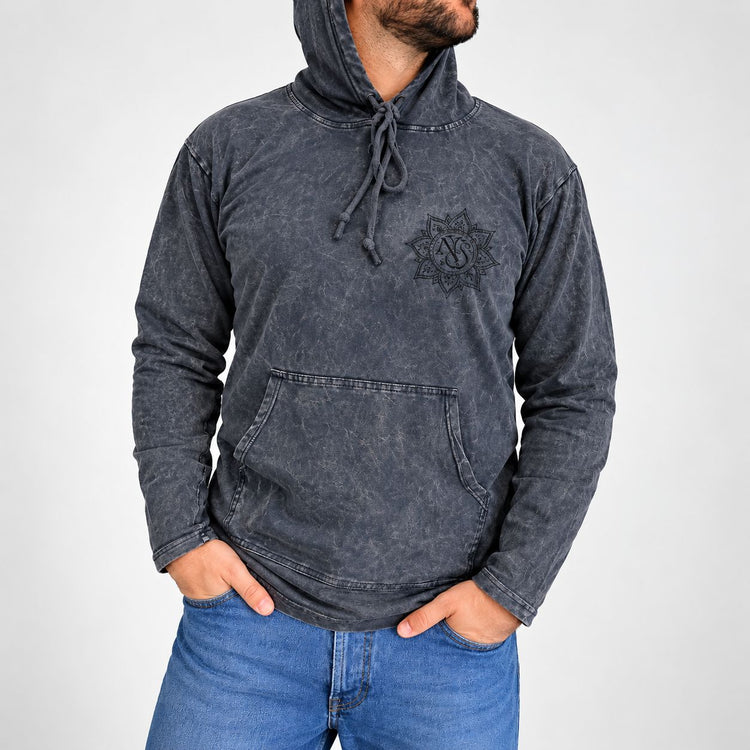 Sudadera con capucha lavanda empolvado – Talla L