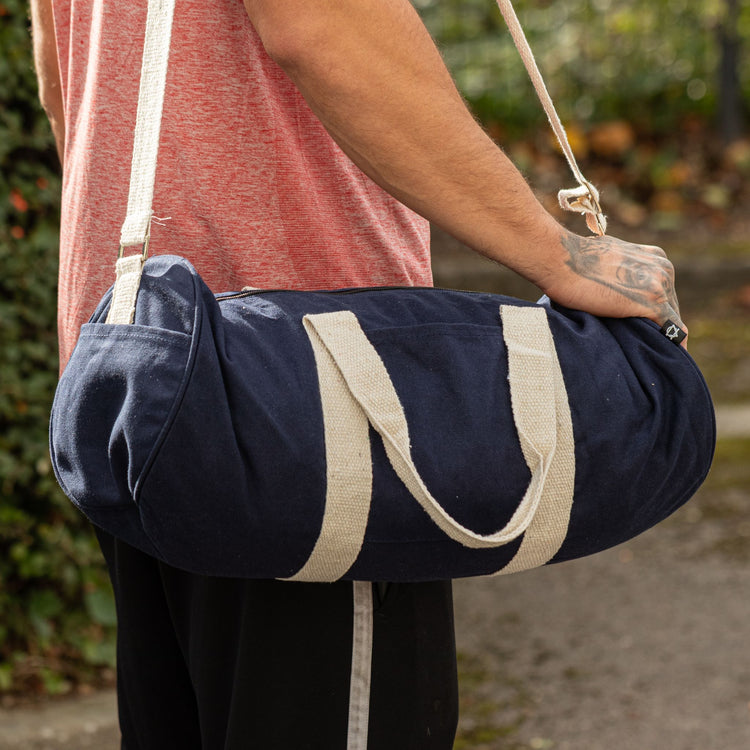 Bolsa de deporte de algodón canvas - Azul marino