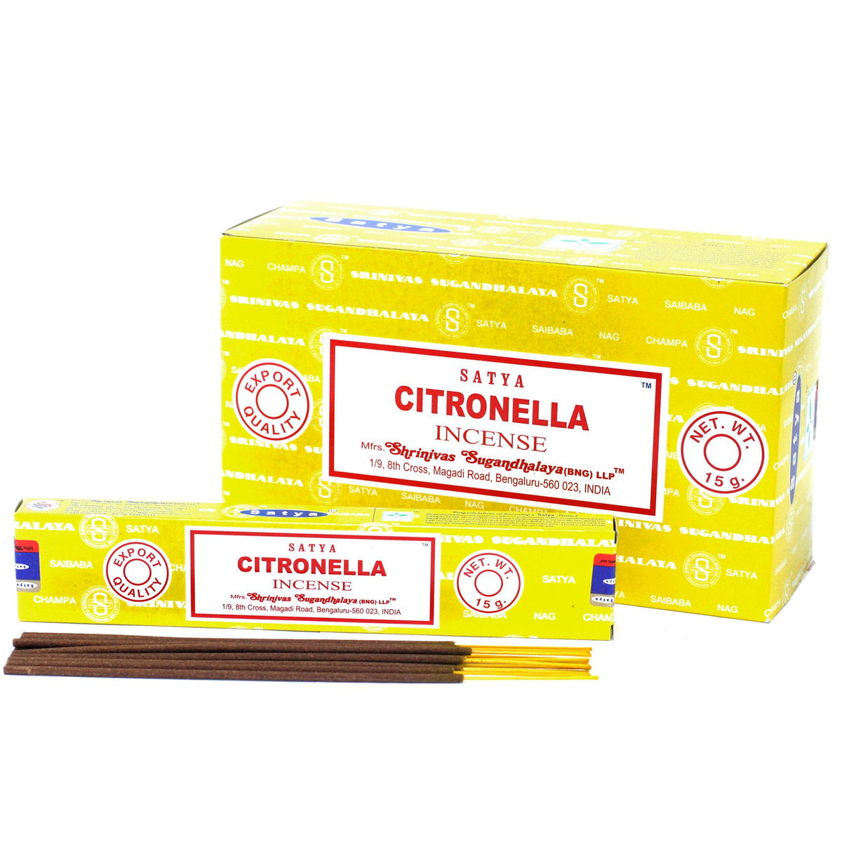 Incienso Satya Citronela – Varillas, 15 g