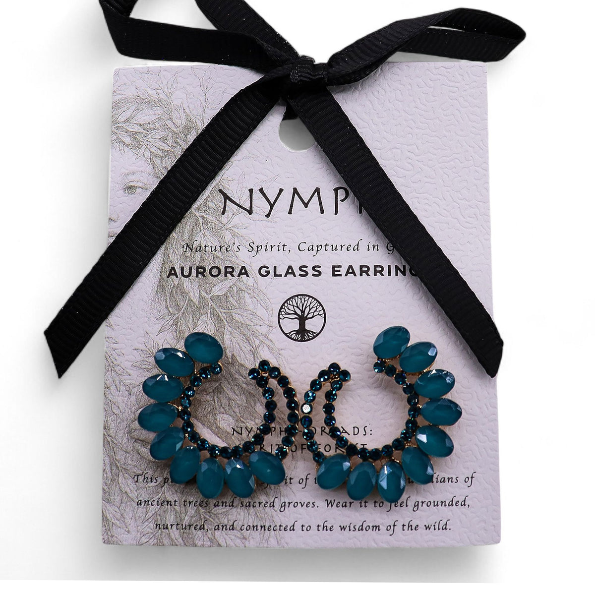 Pendientes de Aro de Estilo Vintage - Verde Turquesa