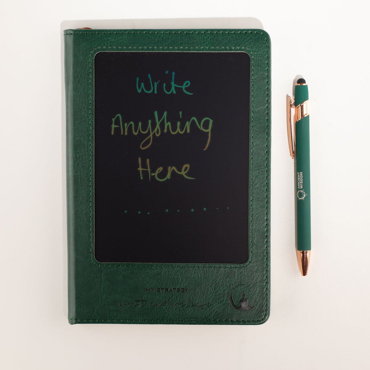 Cuaderno A5 con pantalla LCD borrable – Verde, 80 hojas