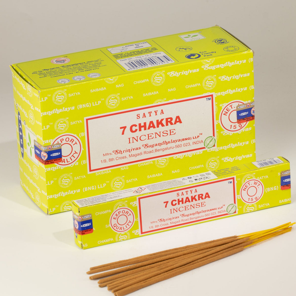 Incienso Satya 7 Chakras – Varillas, 15 g