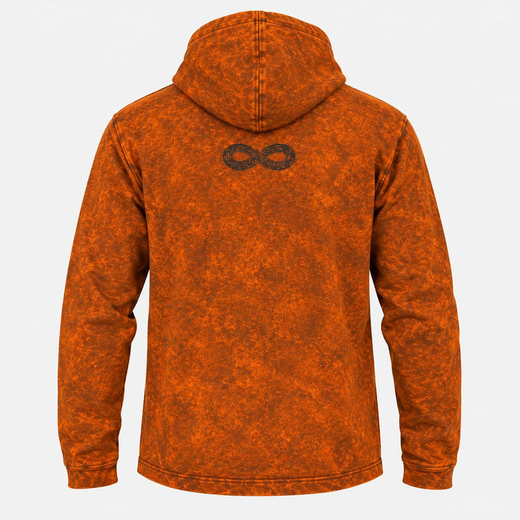 Sudadera con capucha naranja quemado – Talla L