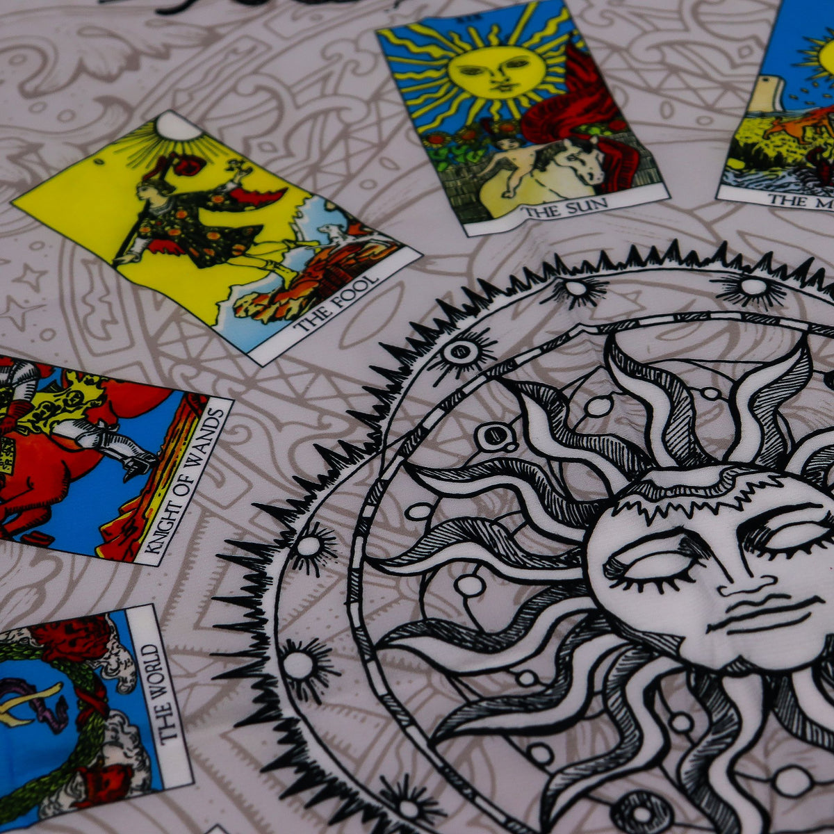 Paño para tarot Árbol de la Vida – 75 × 75 cm
