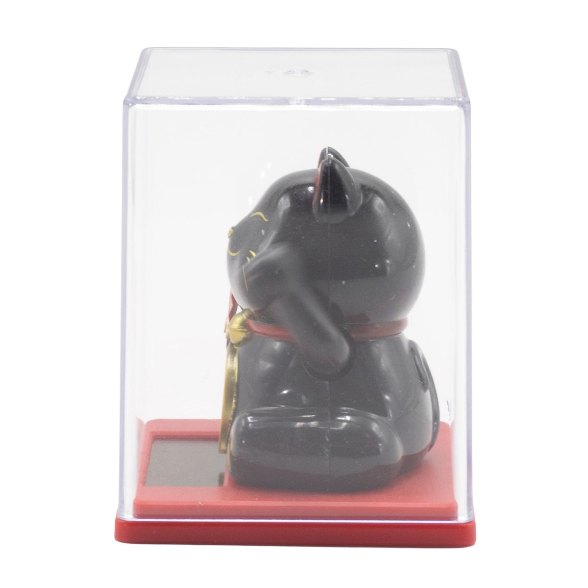 Mini Gato de la Suerte Solar Negro en Caja