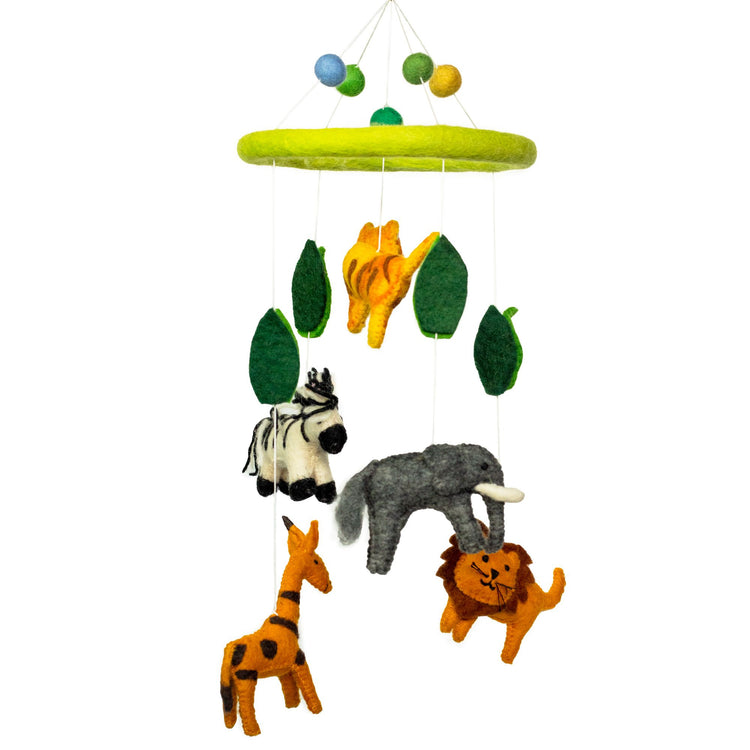 Móvil decorativo de fieltro Safari – Hecho a mano
