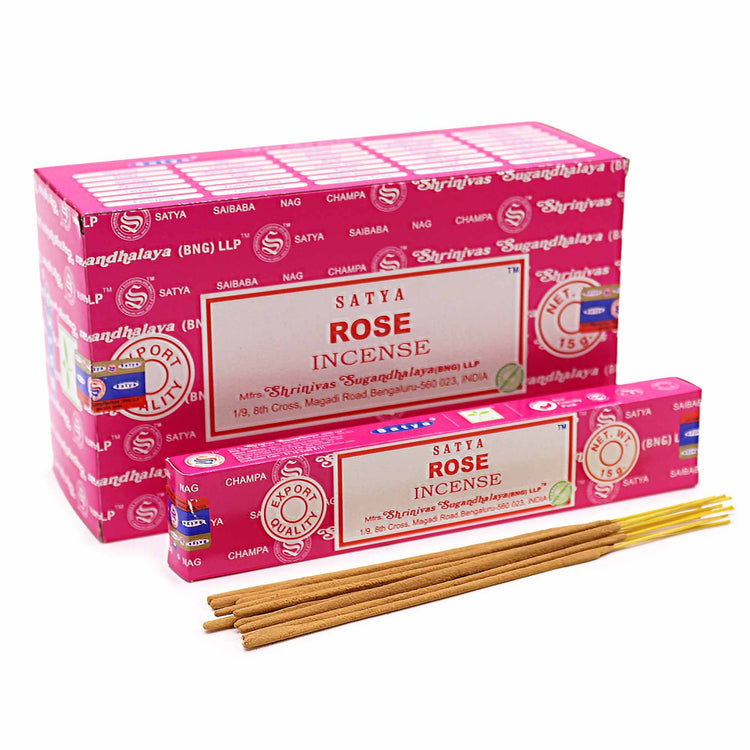 Incienso Satya Rosa – Varillas, 15 g