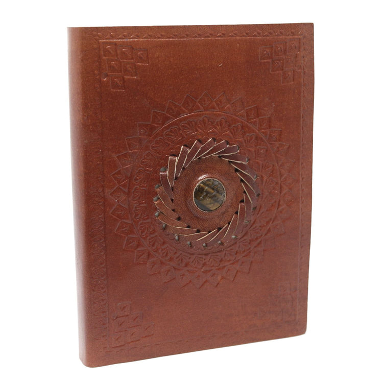 Cuaderno de cuero con ojo de tigre
