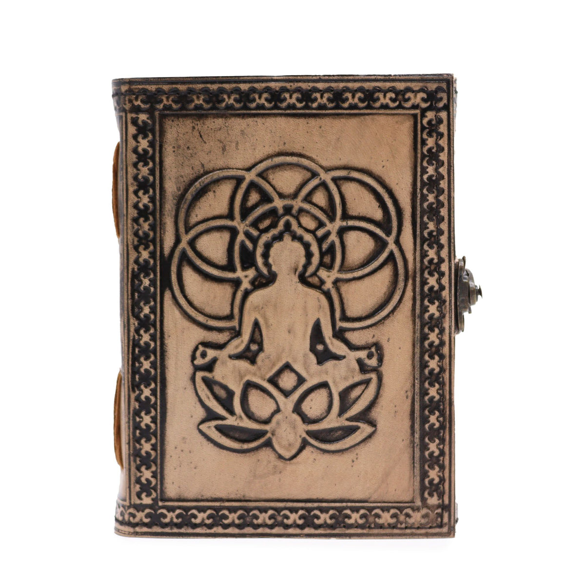 Cuaderno Esotérico Buda - Vintage con Borde de Costura