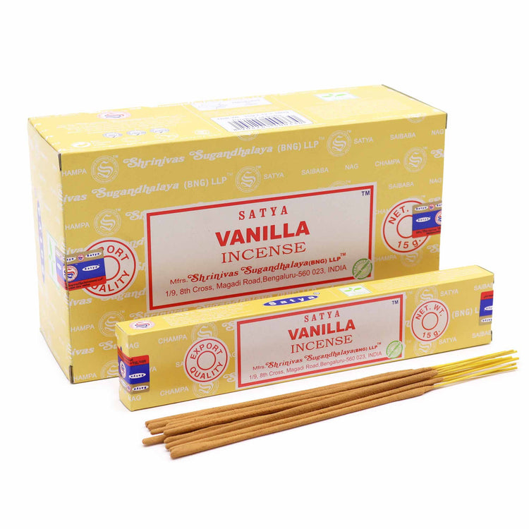 Incienso Satya Vainilla – Varillas, 15 g