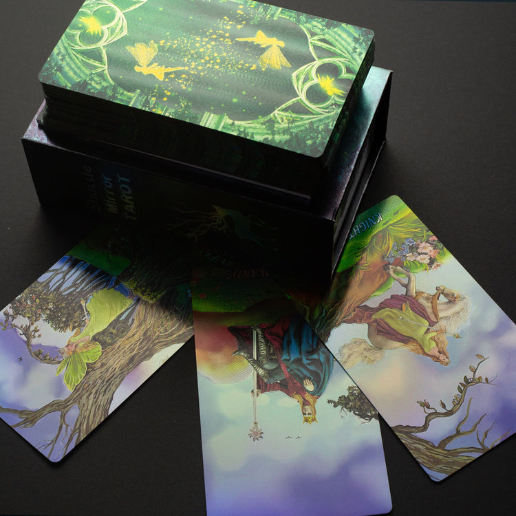 Tarot Shuttle Mirror holográfico – Con folleto y caja