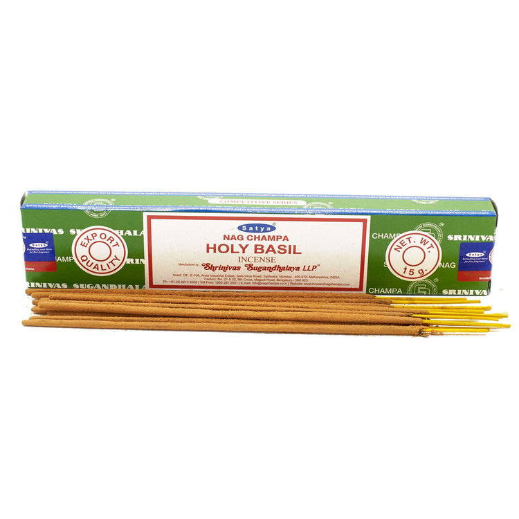 Incienso Satya Holy Basil – Varillas, 15 g