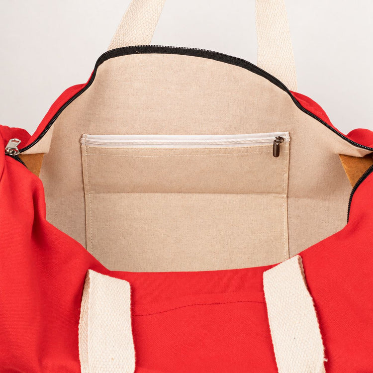 Bolsa de deporte de algodón canvas - Roja