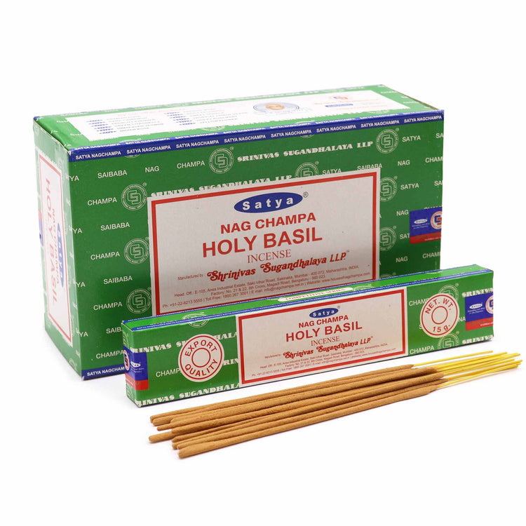 Incienso Satya Holy Basil – Varillas, 15 g
