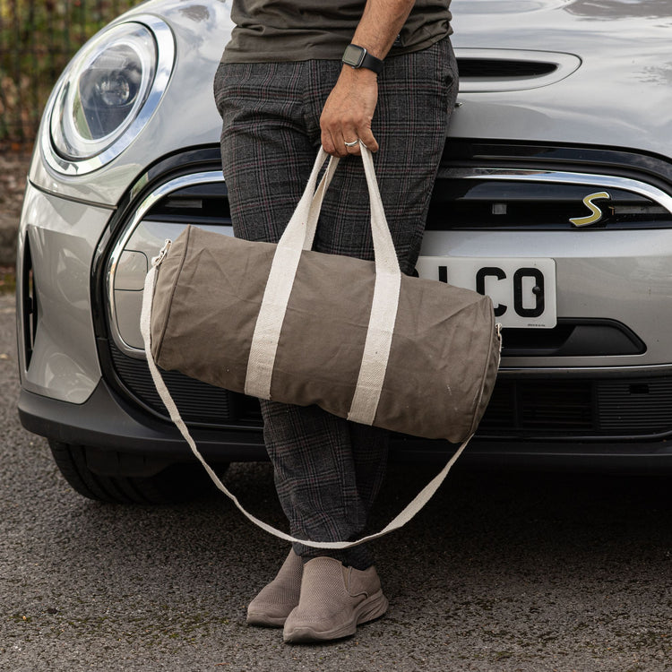 Bolsa de deporte de algodón canvas - Verde oliva
