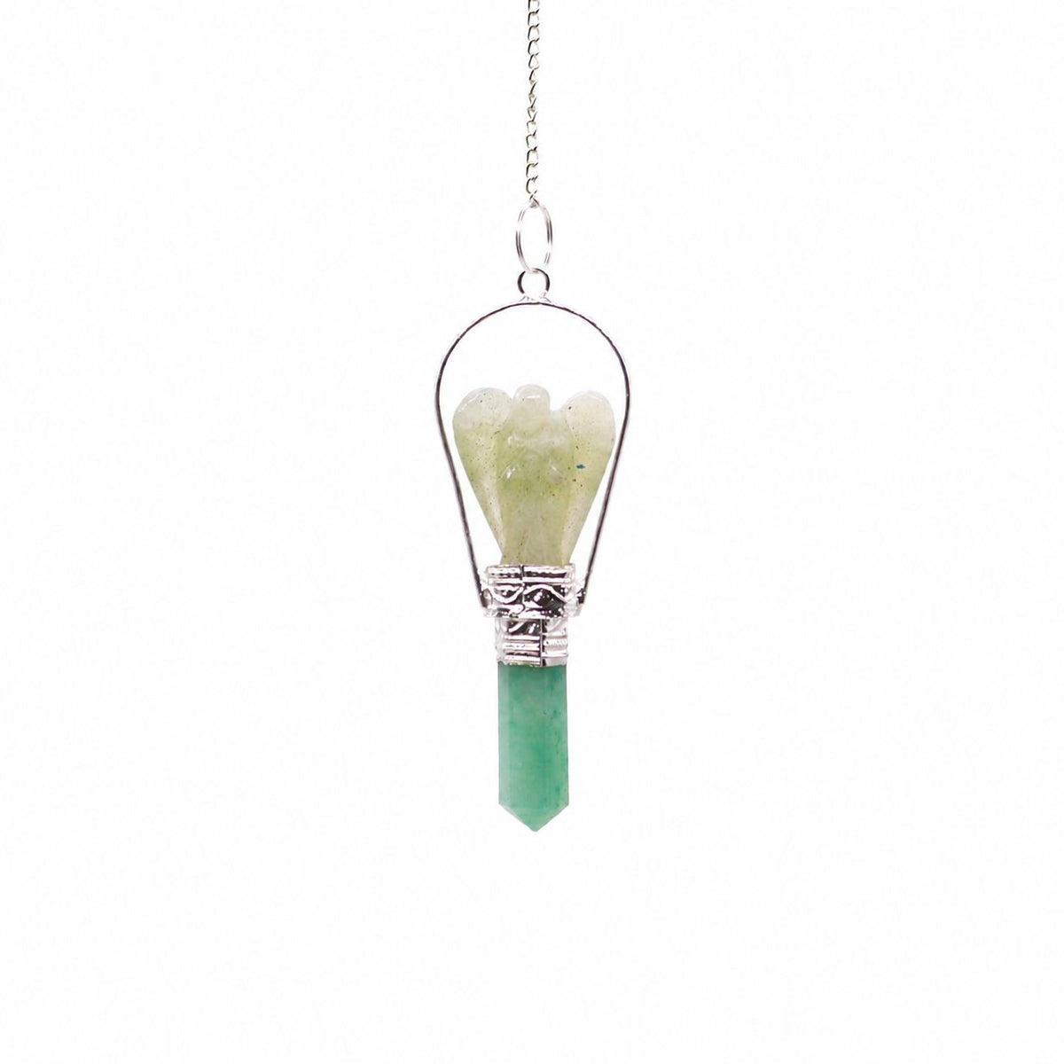 Péndulo de angelita de aventurina verde