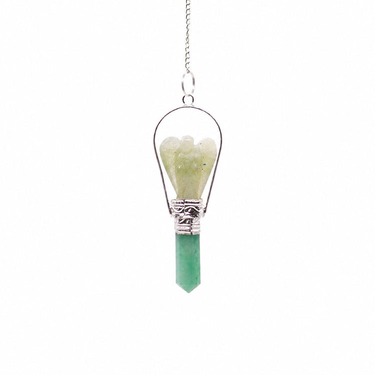 Péndulo de angelita de aventurina verde