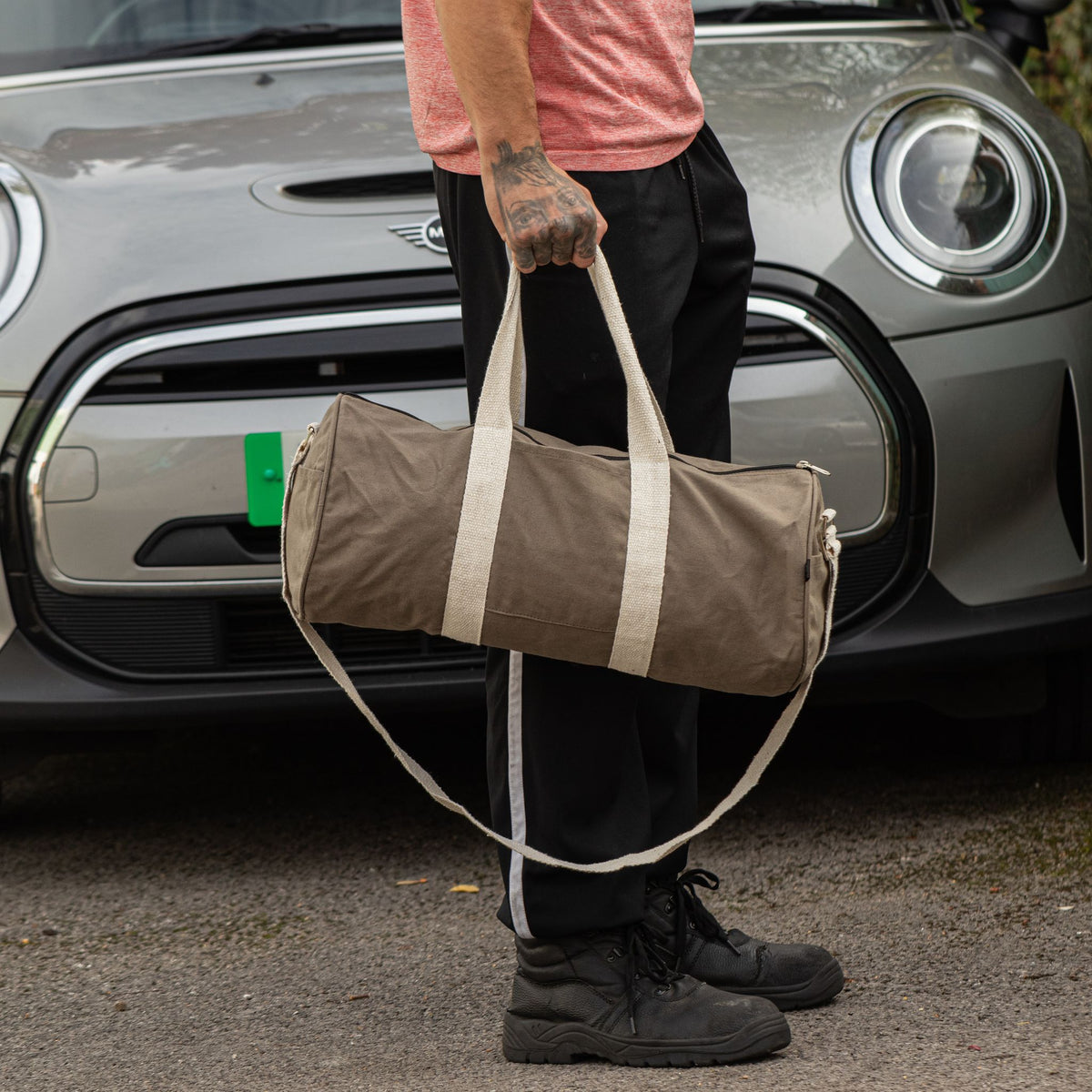 Bolsa de deporte de algodón canvas - Verde oliva