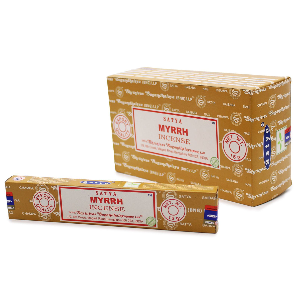 Incienso Satya Mirra – Varillas, 15 g