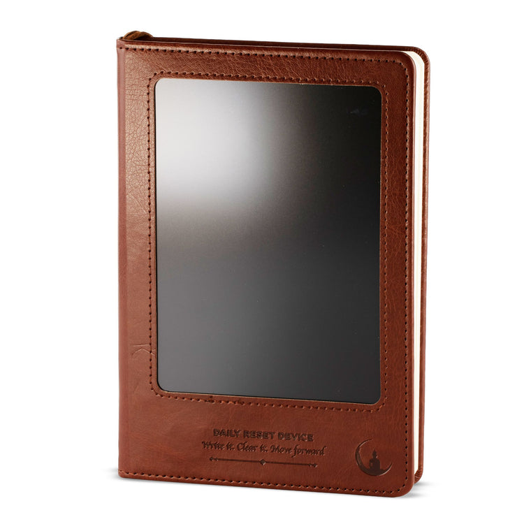 Cuaderno A5 con pantalla LCD borrable – Marrón, 80 hojas
