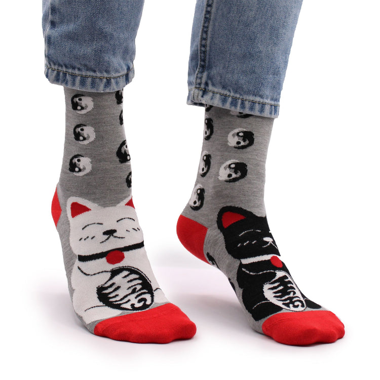 Calcetines de bambú Hop Hare - Gato de la suerte