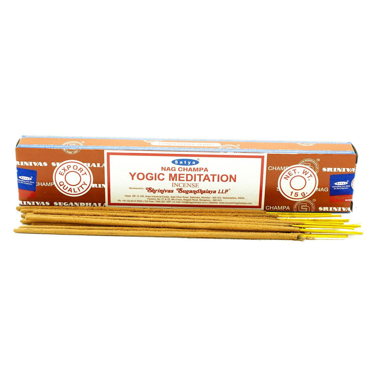 Incienso Satya Yogic Meditation – Varillas, 15 g