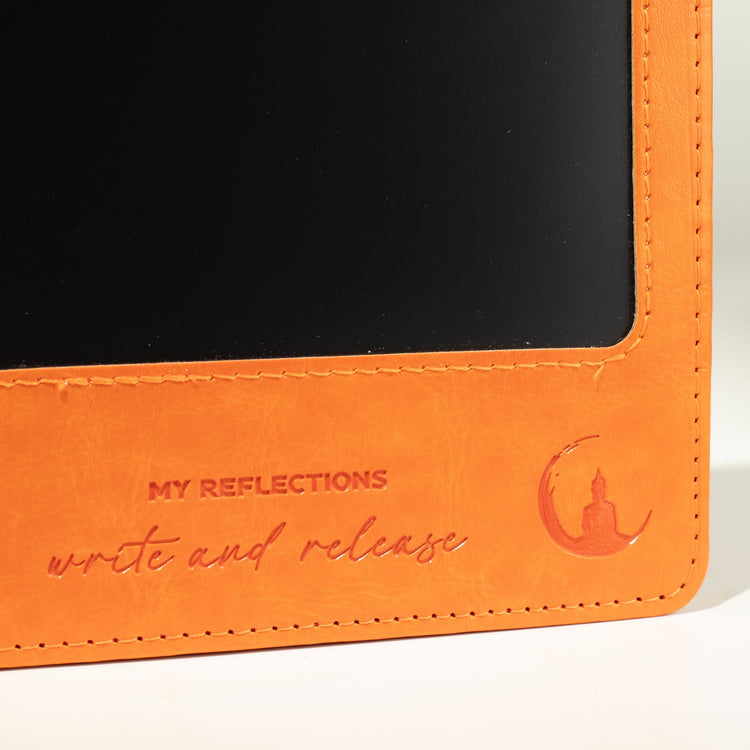 Cuaderno A5 con pantalla LCD borrable – Naranja, 80 hojas