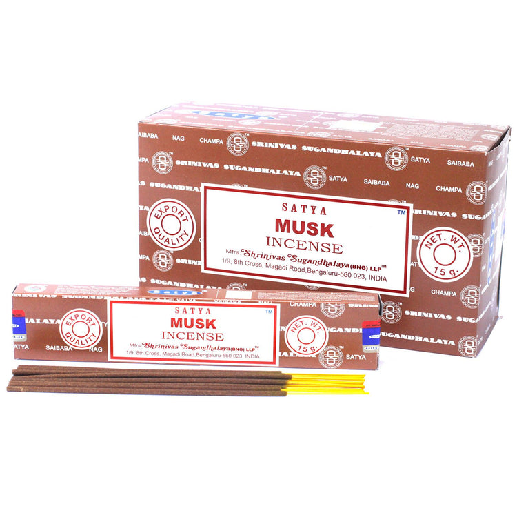 Incienso Satya Almizcle – Varillas, 15 g