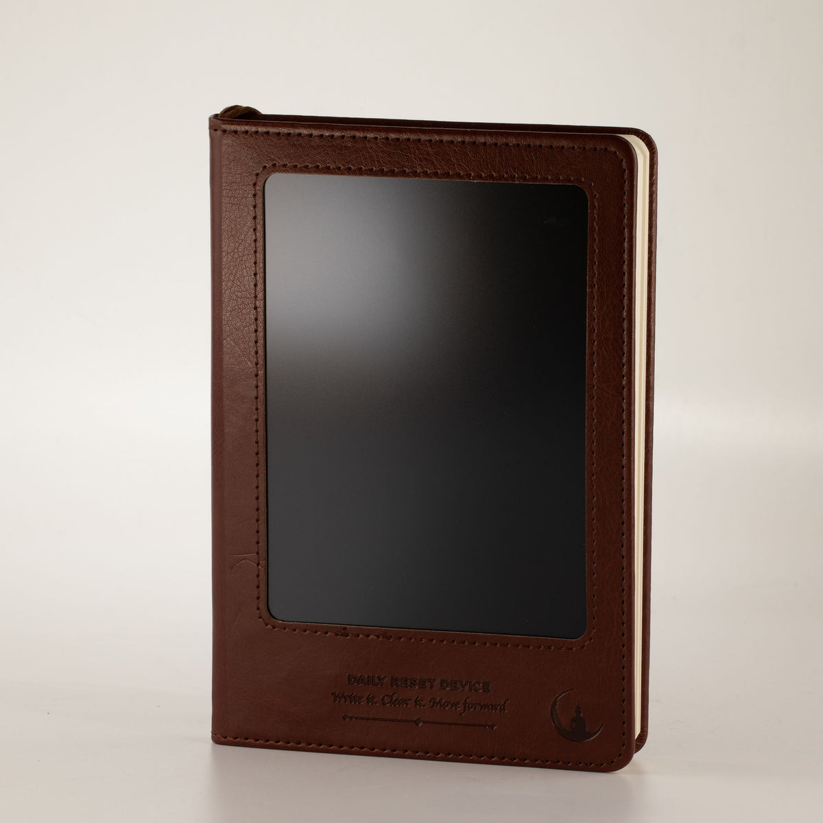 Cuaderno A5 con pantalla LCD borrable – Marrón, 80 hojas