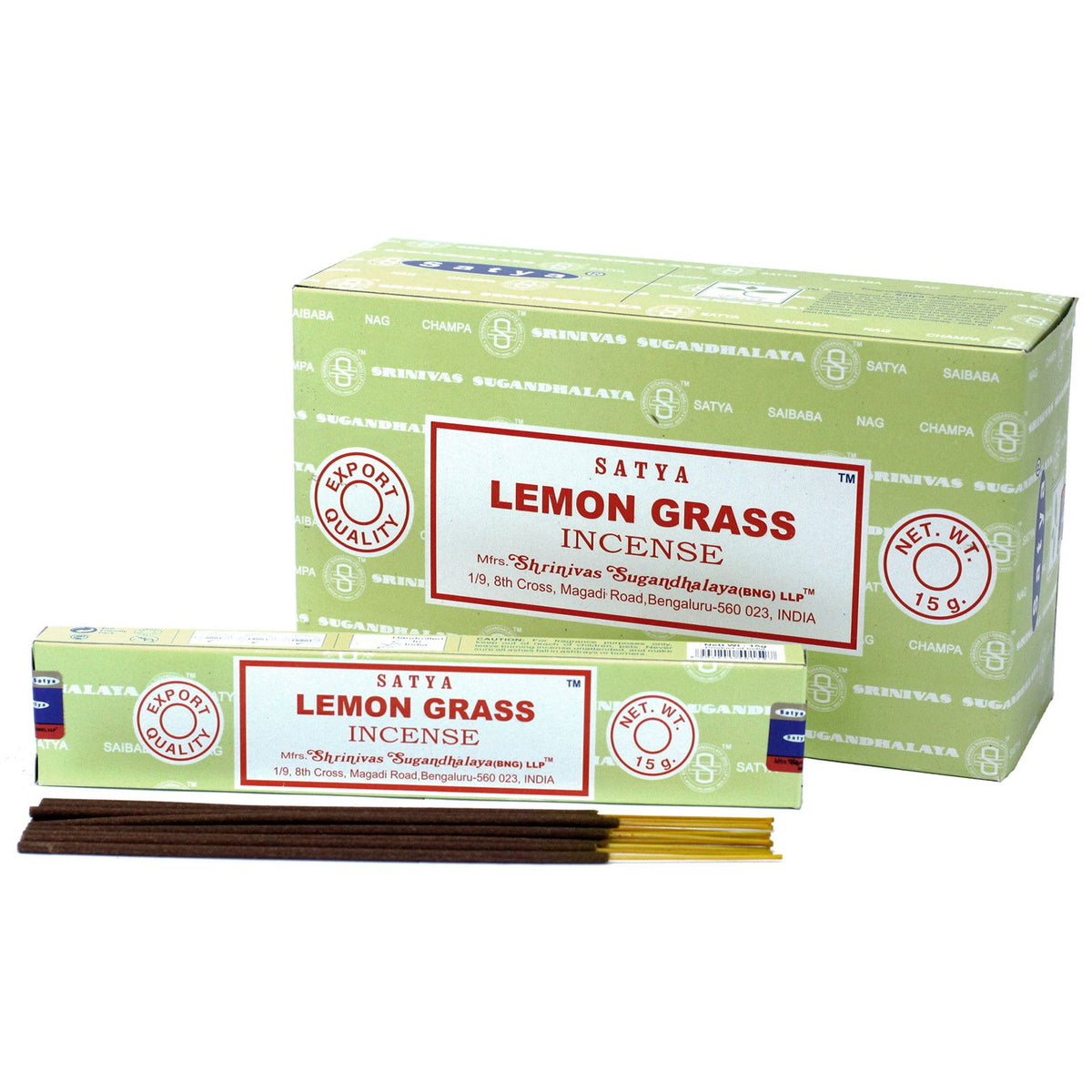 Incienso Satya Hierba de Limón – Varillas, 15 g