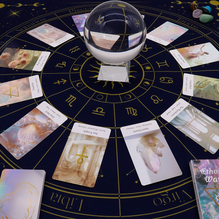 Paño para tarot Zodiaco – 75 × 75 cm