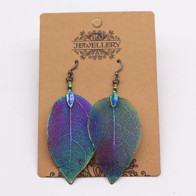 Pendientes de Hoja Multicolor