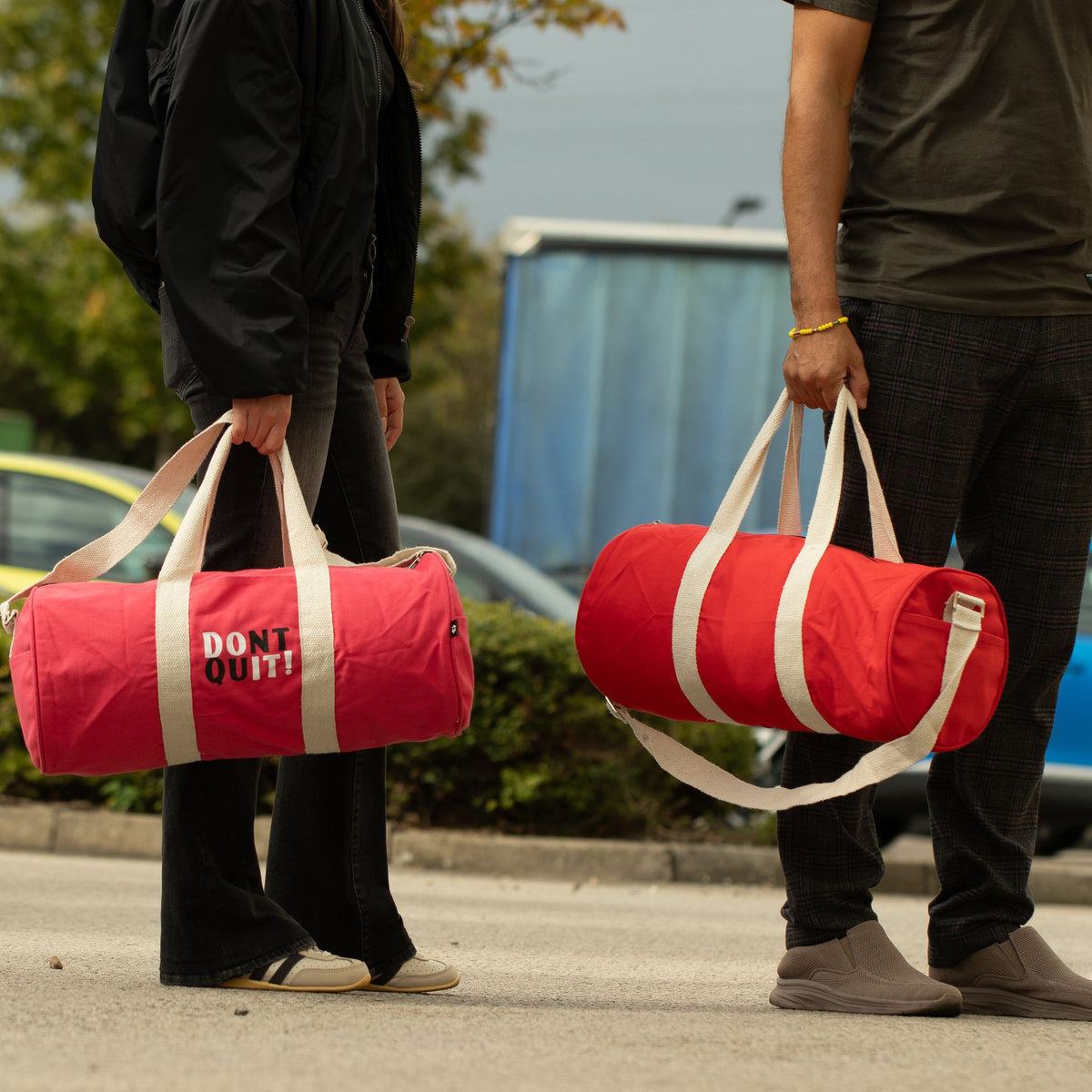 Bolsa de deporte de algodón canvas - Roja
