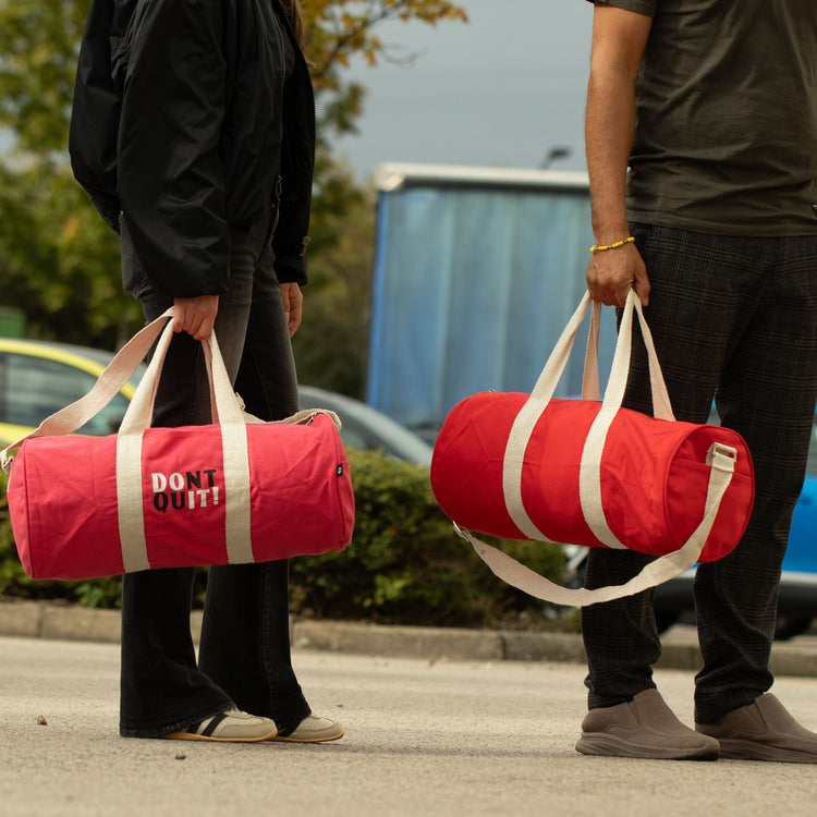 Bolsa de deporte de algodón canvas - Roja