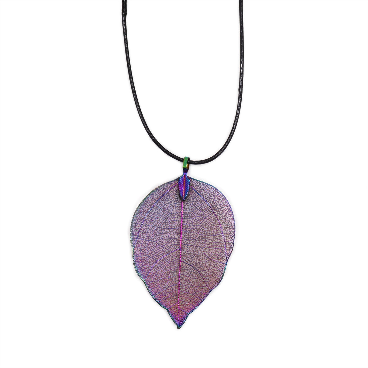 Collar con Colgante de Hoja Multicolor