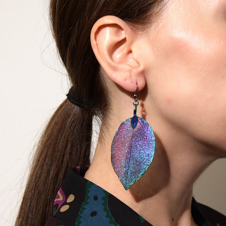 Pendientes de Hoja Multicolor