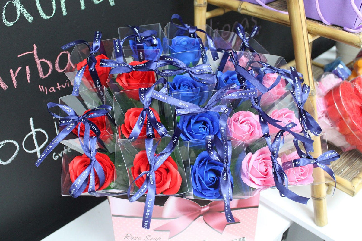 Rosa sencilla - rosa azul