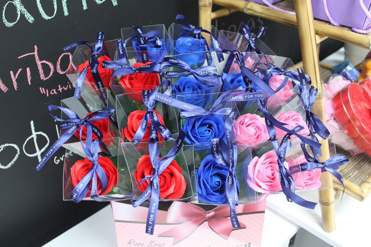 Rosa sencilla - rosa azul