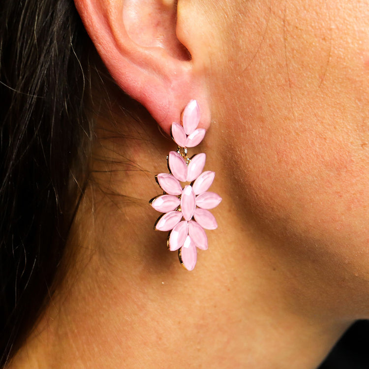Pendientes Largos de Estilo Vintage - Rosa