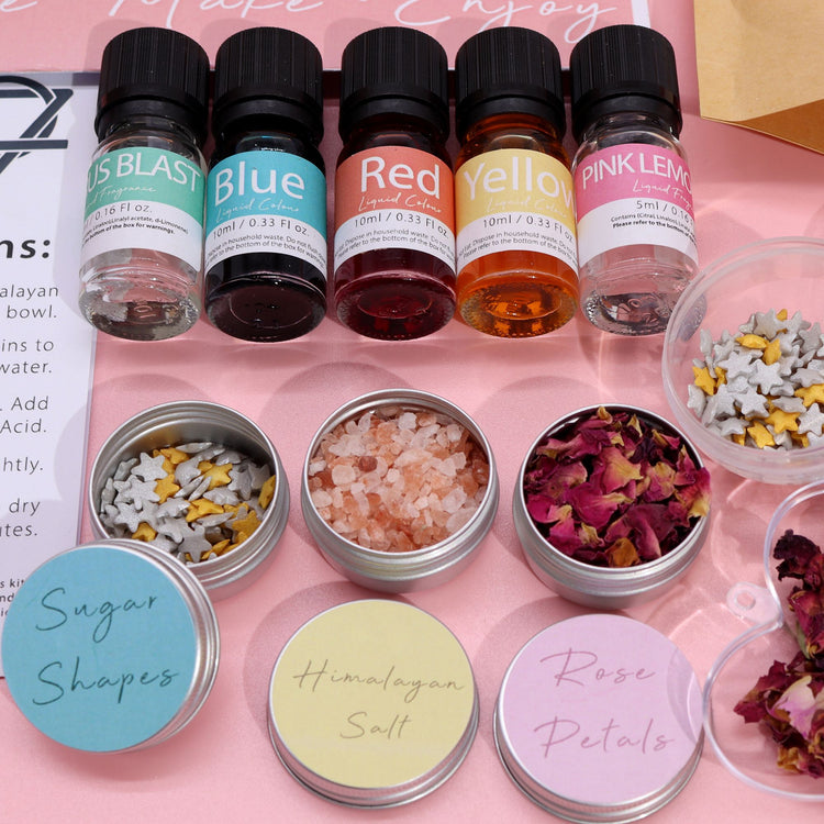 Kit para hacer bombas de baño – Limonada rosa y cítricos